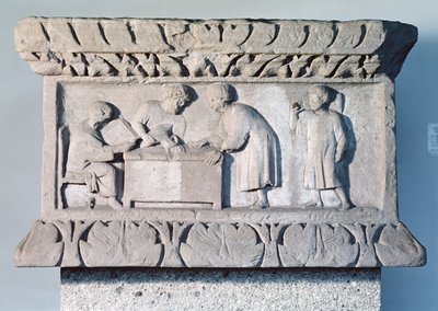 Relief Depicting a Tax Collecting Scene by Gallo Roman